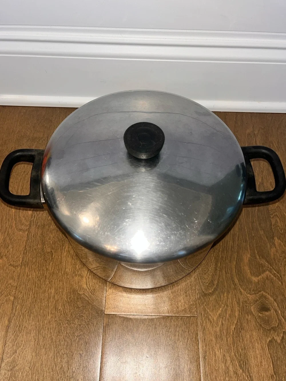 Vintage Revere Ware: 6 Quart Copper Bottom Pot W/ Lid: Clinton ILL. USA 97K
